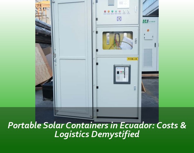 Portable Solar Containers in Ecuador: Costs & Logistics Demystified